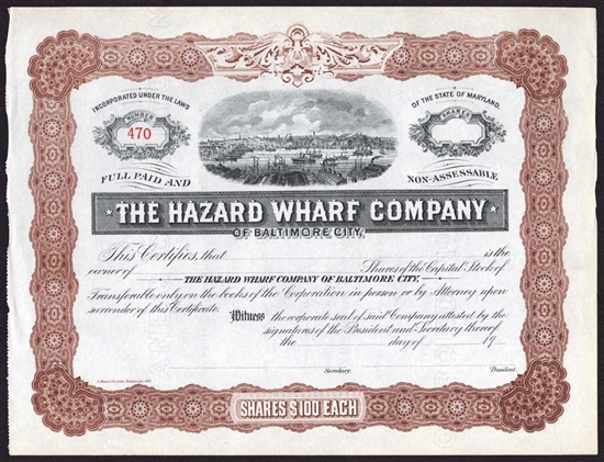 The Hazard Wharf Company of Baltimore City