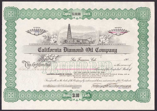 California Diamond Oil Company - 190_ - Territory of Arizona