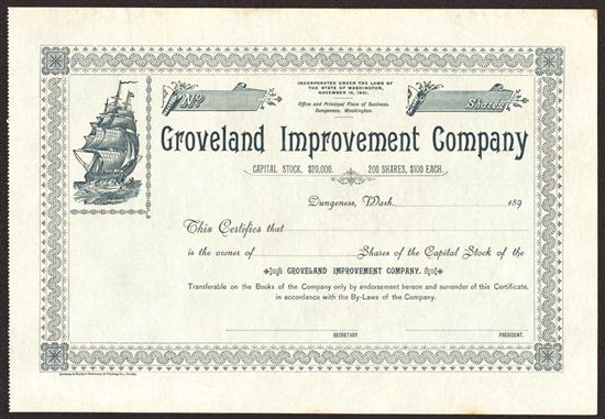 Groveland Improvement Company - 1890s - Dungeness, WA