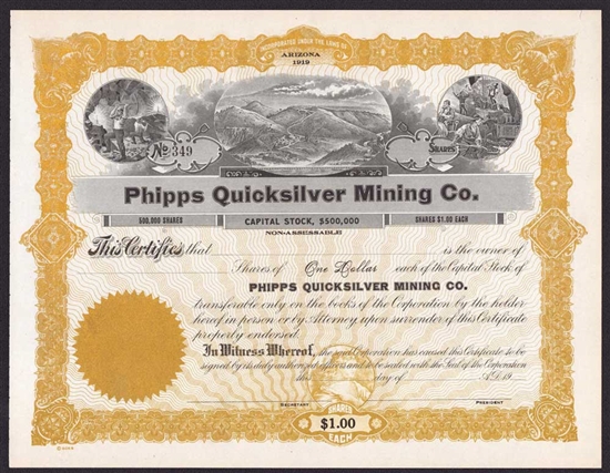 Phipps Quicksilver Mining Company - Arizona