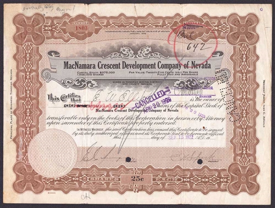 MacNamara Crescent Development Company of Nevada