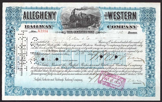 Allegheny and Western Railway Company