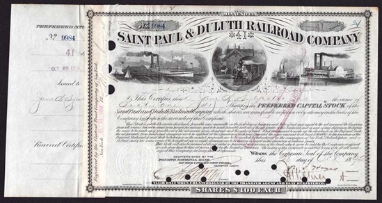 Saint Paul & Duluth Railroad Company - 1892
