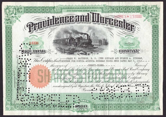 Providence and Worcester Rail Road Company - 1928