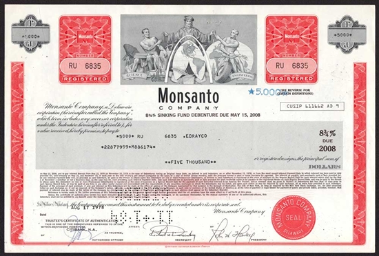 Monsanto Company $5000 Bond