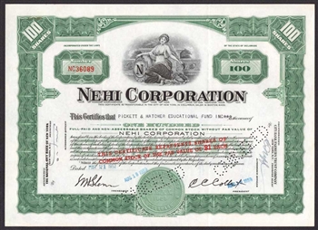 Nehi Corporation Stock Certificate
