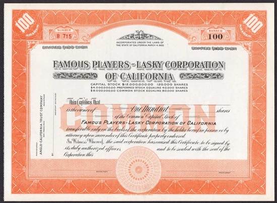Famous Players-Lasky Corporation of California