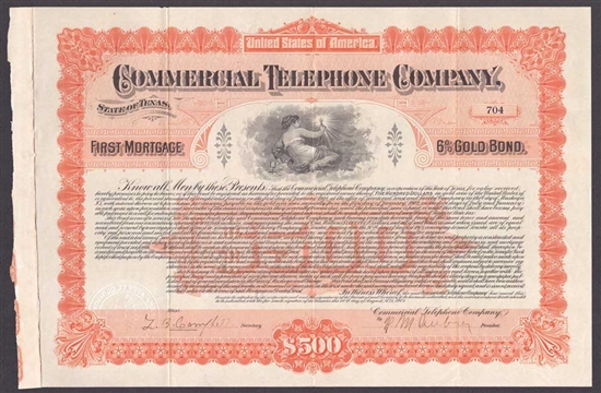Commercial Telephone Company Gold Bond - 1901