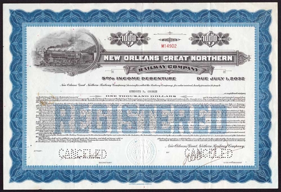 New Orleans Great Northern Railway Company - 1933