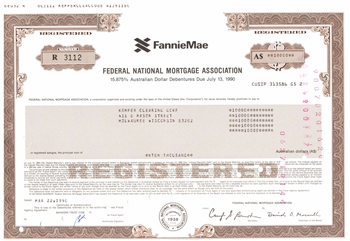 FannieMae Stock Certificate