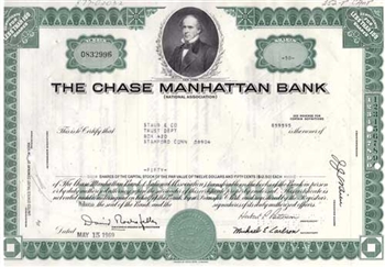 Chase Manhattan Bank Stock Certificate