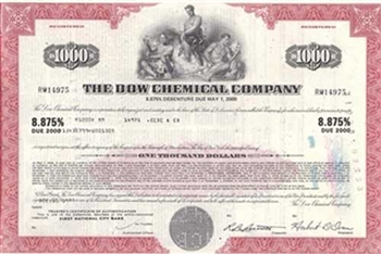 Dow Chemical Bond Certificate