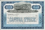 The Anaconda Company Framed Stock Certificate