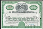 Erie Railroad Company Stock Certificate