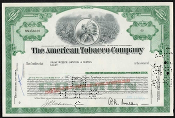 The American Tobacco Company Stock Certificate