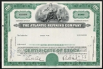 The Atlantic Refining Company Stock Certificate - Green