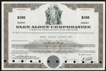 Glen Alden Corporation $100 Bond