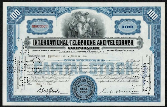 International Telephone and Telegraph Corp. Stock