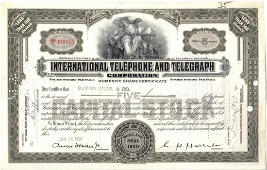 International Telephone and Telegraph Corp. Stock