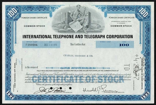 International Telephone and Telegraph Corp. Stock