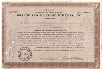 Orange and Rockland Utilities, Inc. Stock