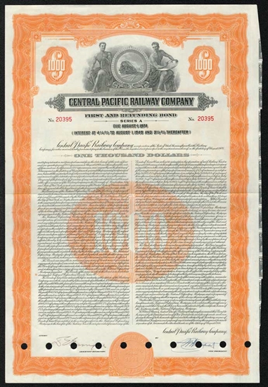 Central Pacific Railway Company bond