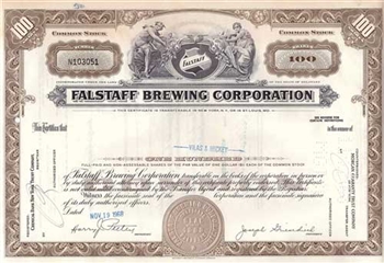 Falstaff Brewing Corporation Stock Certificate
