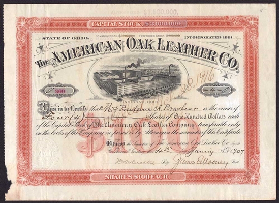 The American Oak Leather Co - 1907 - Ohio