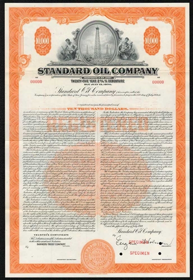 Standard Oil Company Specimen Bond - 1949