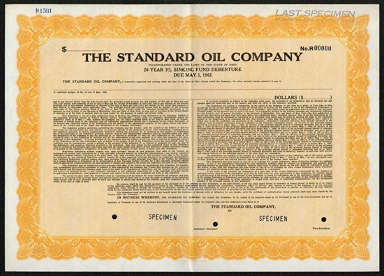 Standard Oil Company Specimen Bond - 1942