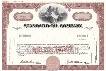 The Standard Oil Company Specimen Stock Certificate