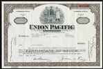 Union Pacific Corp. Stock Certificate - Brown