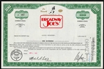 Broadway Joes Stock Certificate - Green