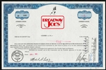 Broadway Joes Stock Certificate - Blue