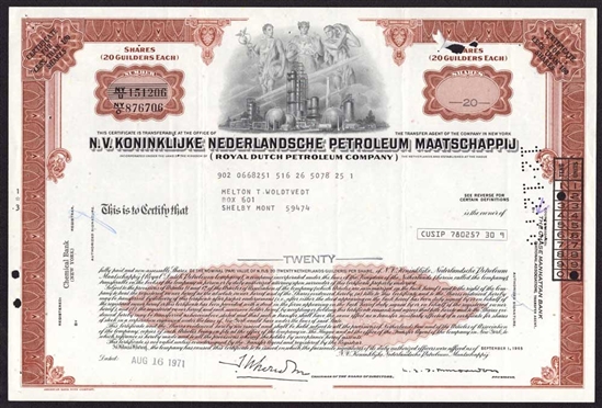 Royal Dutch Petroleum - Kingdom of the Netherlands Red