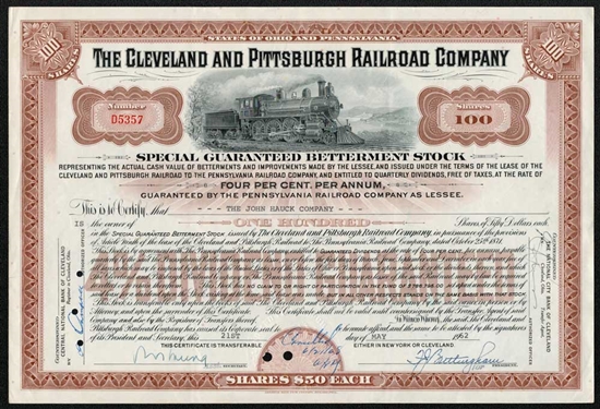 Cleveland and Pittsburgh Railroad Company - Maroon