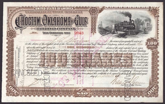 Choctaw, Oklahoma and Gulf Railroad Company - 1898