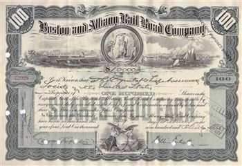 Boston and Albany Railroad Company $10,000 Bond