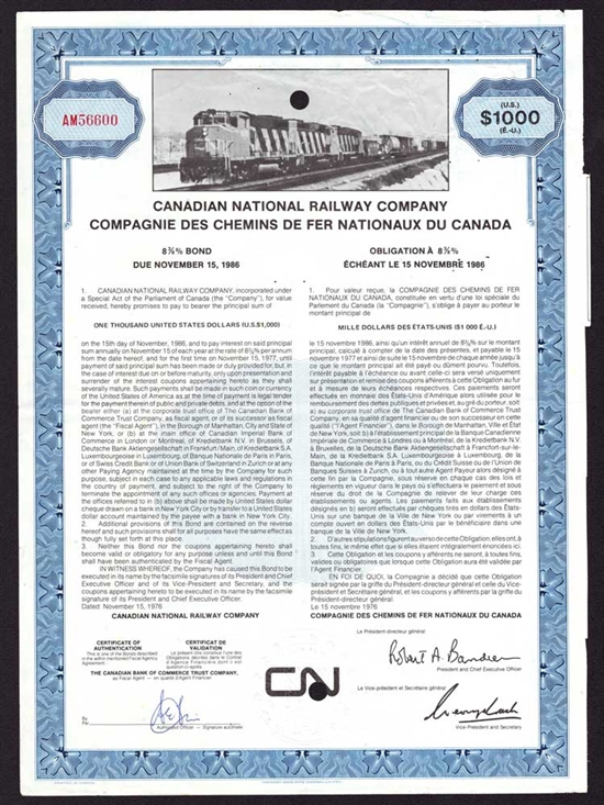 Canadian National Railway Co Bond