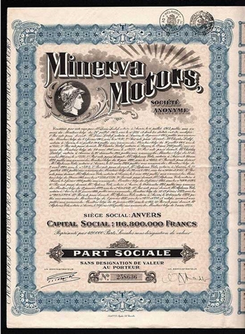 1931 Minerva Motors - Automobile Company