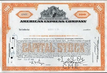 American Express Company Stock Certificate