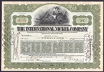 The International Nickel Company Stock Certificate