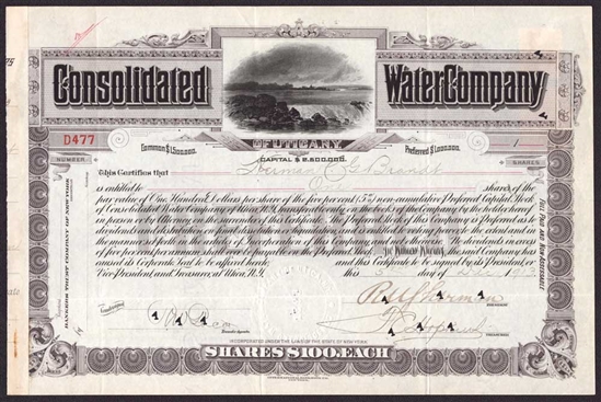 Consolidated Water Company of Utica N.Y. - 1913