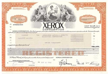 Xerox Corporation  Bond - Orange