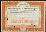 1924 Newburyport Gas & Electric Company Stock Certificate