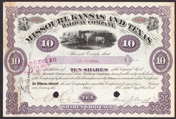 Missouri Kansas and Texas Railway Co - Signed by George J. Gould