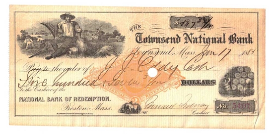 1836 Republic of Texas $60 Note from the Treasurer