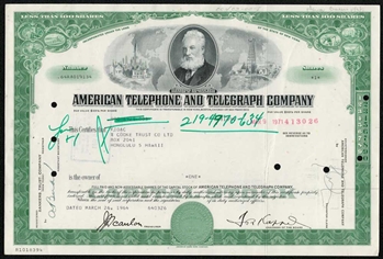 American Telephone and Telegraph Stock Certificate