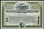 International Mercantile Marine Stock Certificate - early 100 Share