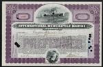 International Mercantile Marine Stock Certificate - Purple